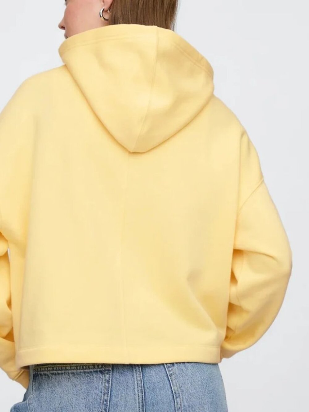 Gap Relaxed Fleece V-Neck Hoodie NWT! Super soft - Picture 3 of 5